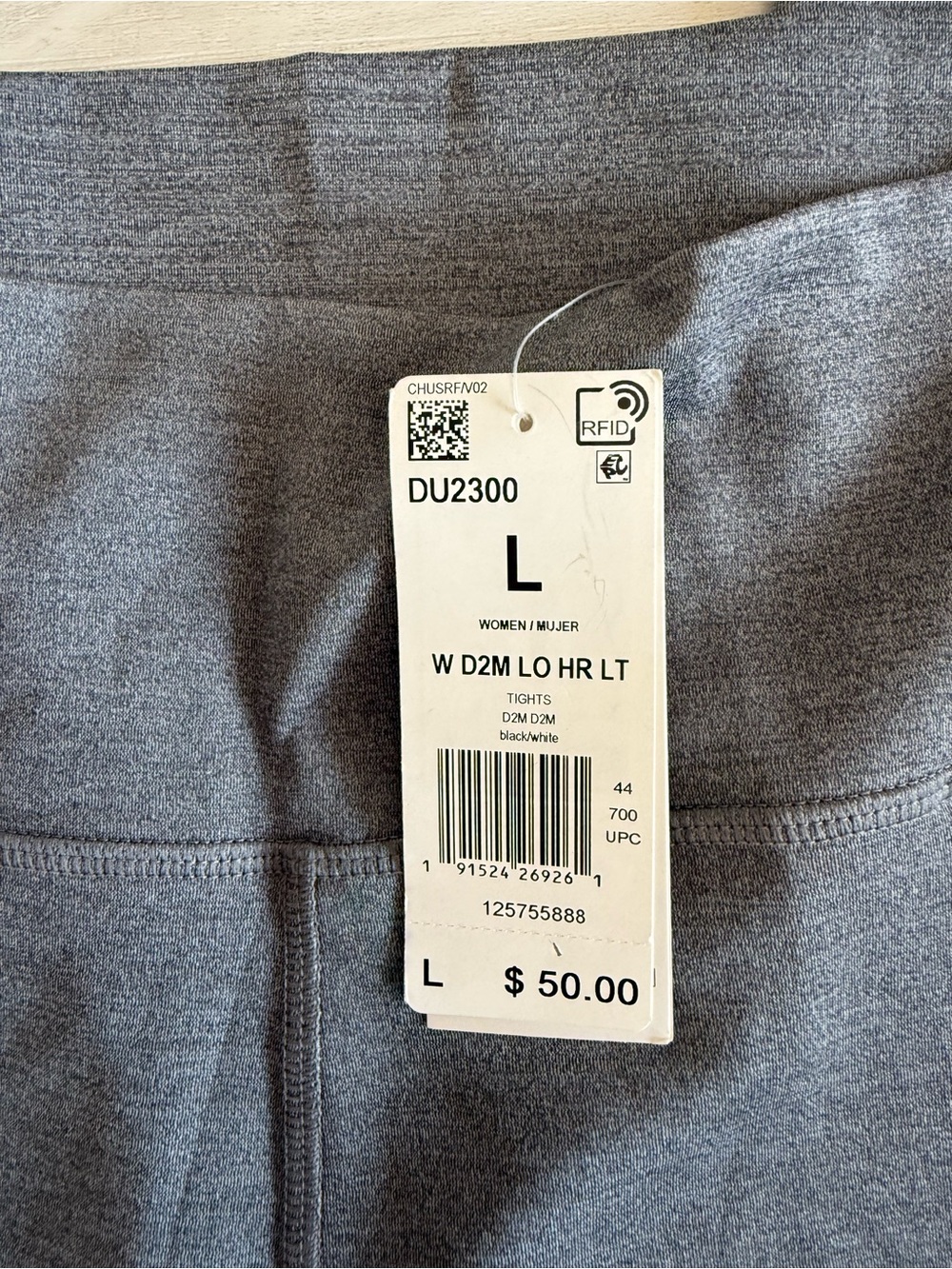 Adidas Tights W D2M Lo Hr Grey Large NWT - Picture 10 of 12